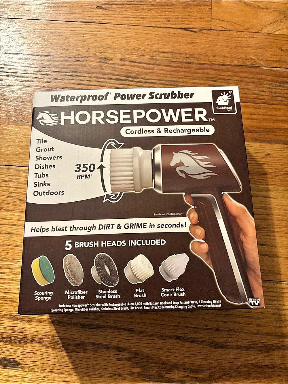 Horsepower Ruby Horsepower Waterproof Power Scrubber Cordless Rechargeable Power